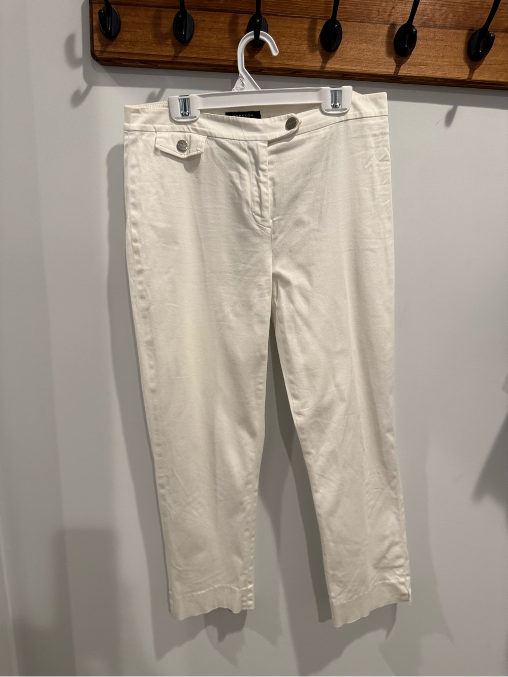 Jones New York White High-Rise Ankle Pants